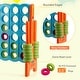 preview thumbnail 10 of 8, Gymax Jumbo 4-to-Score Game Set 4 in A Row Kids Adults w/ 42 Jumbo
