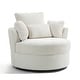 preview thumbnail 124 of 198, 41" W Oversized Accent Barrel Swivel Chair with Moon Storage Ottoman