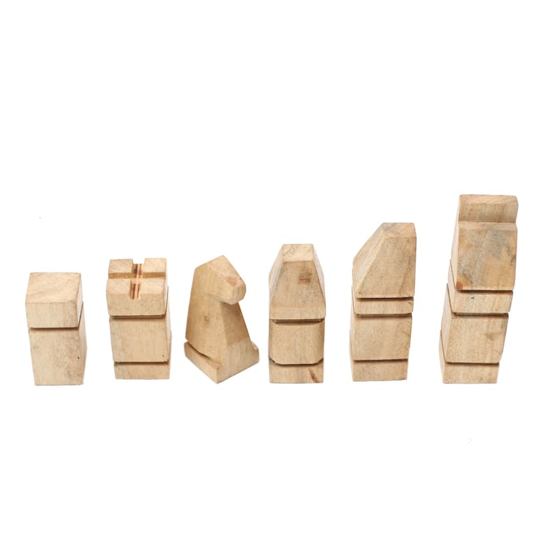 Novica Handmade Basuki Hand Painted Wood Chess Set