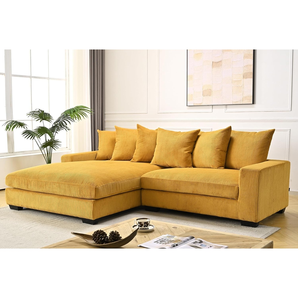 Mustard deals sectional sofa