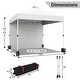 preview thumbnail 5 of 5, 10x10 Pop Up Canopy Tent with 1 Removable Sidewall, with Wheeled Bag and 4 Weight Bags for Patio, Party, Events, Camping-White
