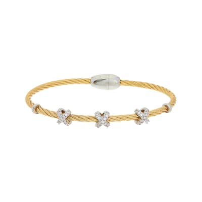 Juvell Gold Plated Cubic Zirconia Bangle Bracelet
