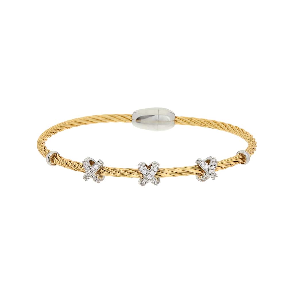 Juvell Gold Plated Cubic Zirconia Bangle Bracelet