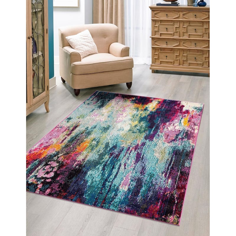 Contemporary Visby Collection Area Rug - Multi - 8'x11'