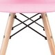preview thumbnail 6 of 6, 2xhome Single Kids Toddler Chair Pink Modern Plastic Wood Natural Preschool Child Activity Daycare School Kitchen Desk Work