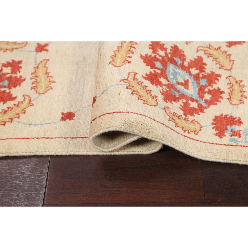 Vegetable Dye Floral Ziegler Area Rug Wool Hand-knotted Foyer Carpet - 3'2" x 4'4"