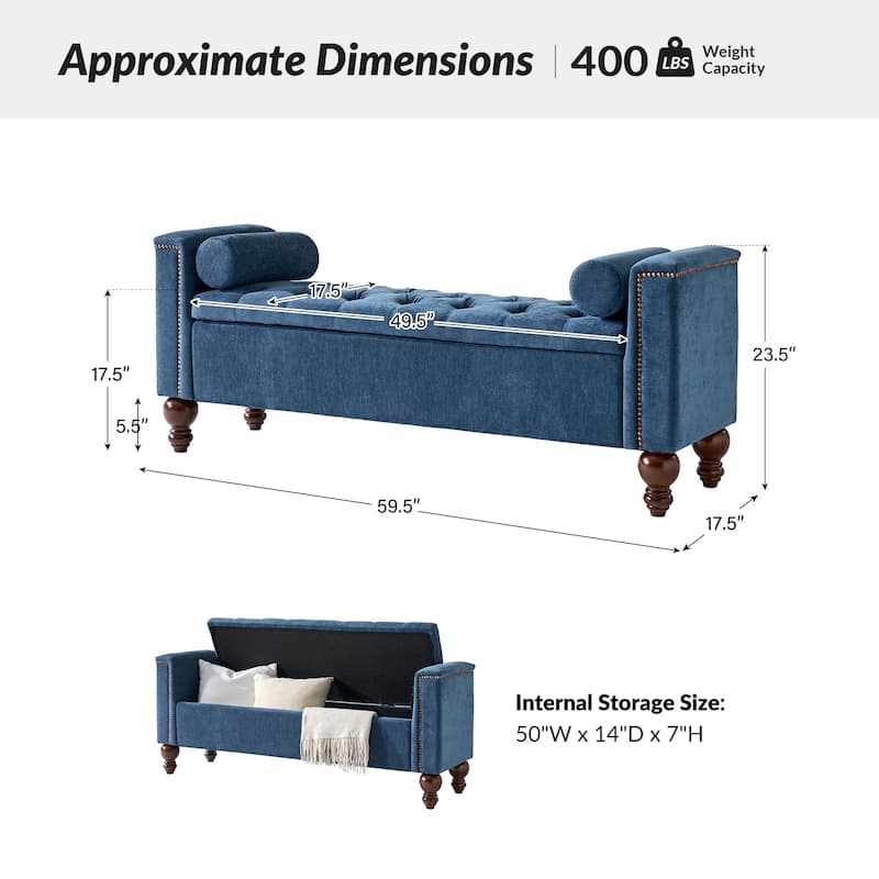 Poncio Storage solid wood legs Bench by HULALA HOME