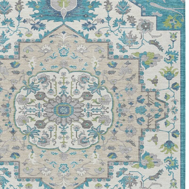 HomeRoots Oriental Traditional Rectangle Outdoor Rug