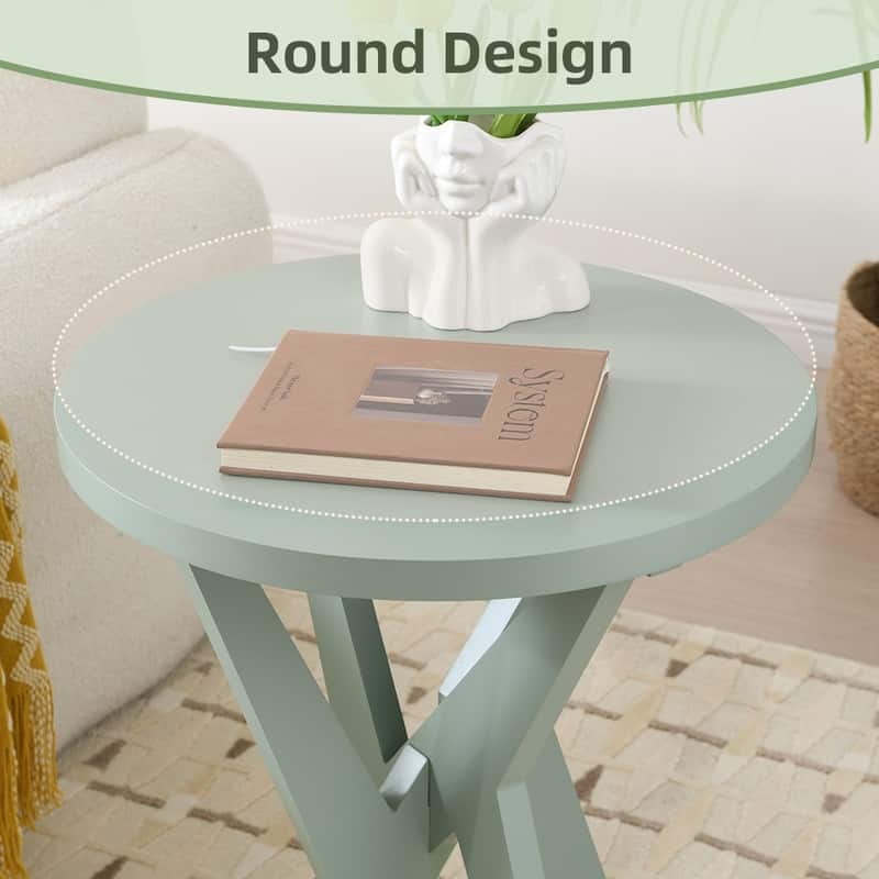 Round Solid Wood Coffee Table