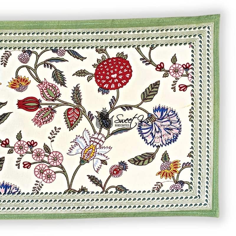 Cotton Floral Berry Print Tablecloth Collection