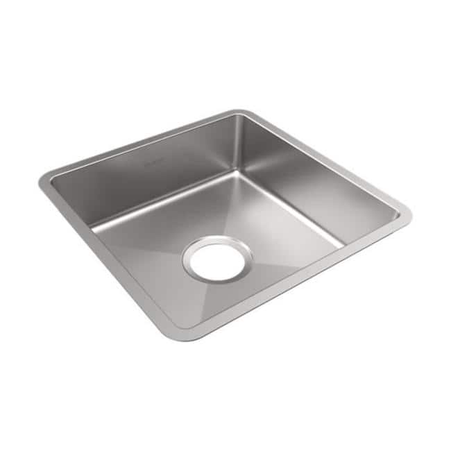 Elkay ECTRUAD151550 16-1/2 x 16-1/2" Crosstown Single Bowl Undermount - Stainless Steel