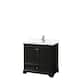 Option Dark Espresso, Chrome Trim, White Quartz Top