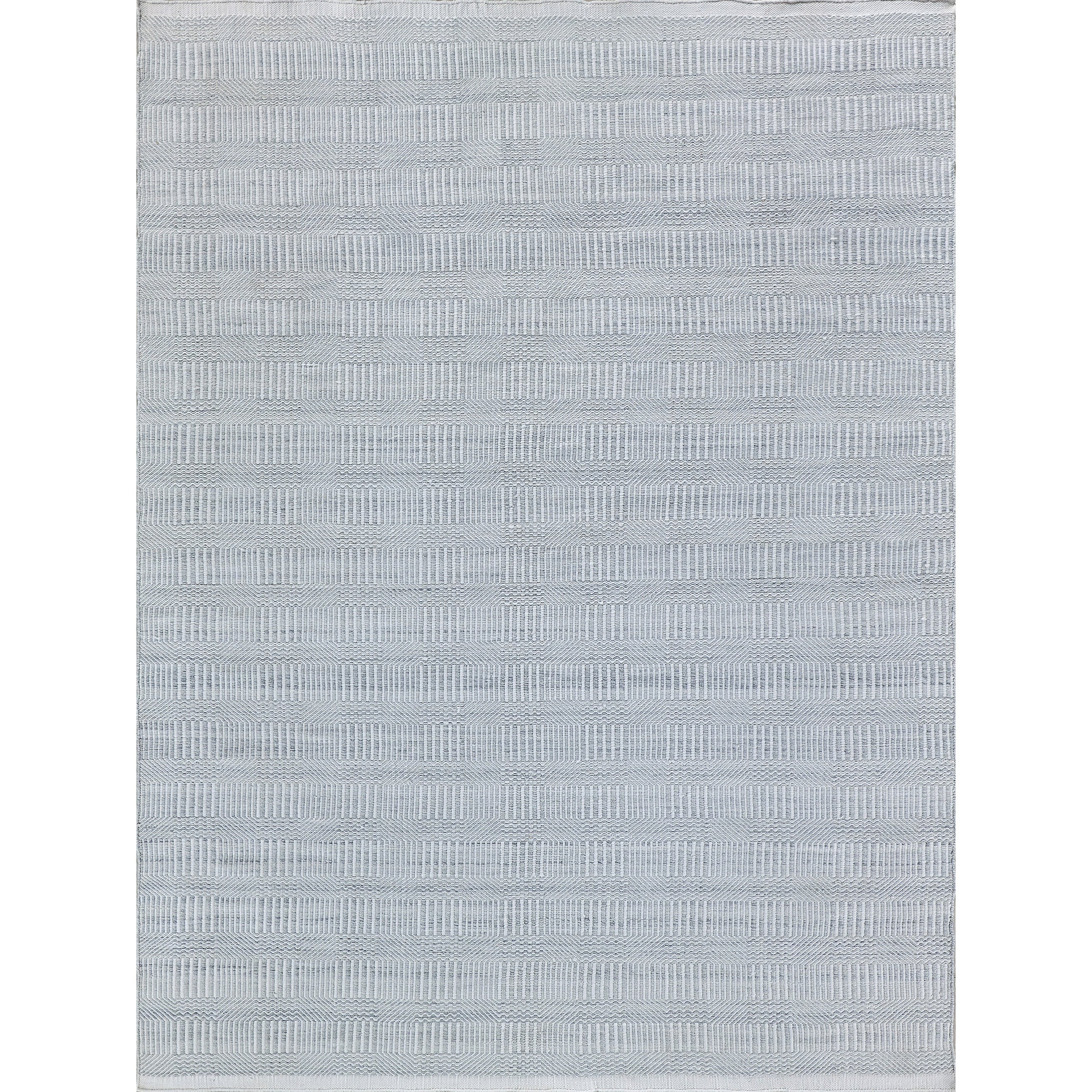 Naples Indoor/Outdoor Flatweave PET yarn Light Silver Area Rug.