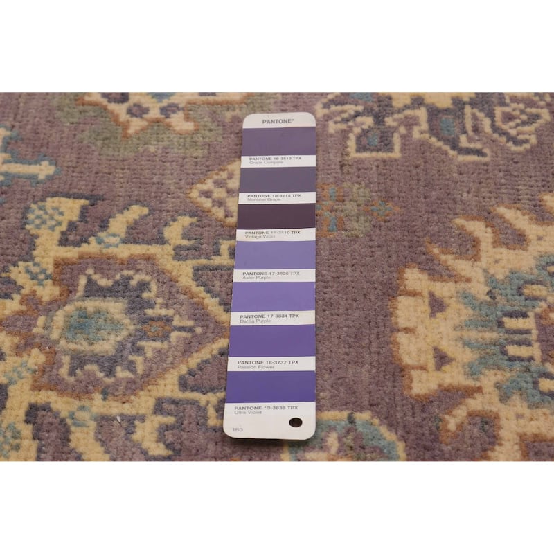 ECARPETGALLERY Hand-knotted Uzbek Ghazni Purple Wool Rug - 4'0 x 6'0
