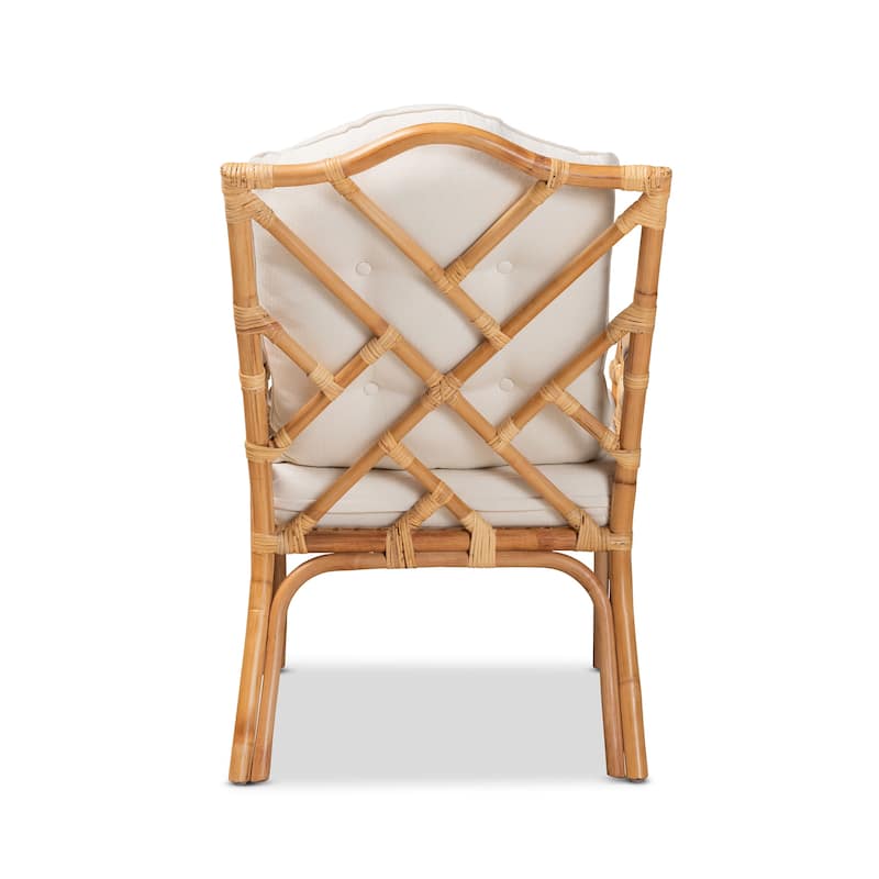 Sonia Modern and Contemporary Natural Finished Rattan Armchair