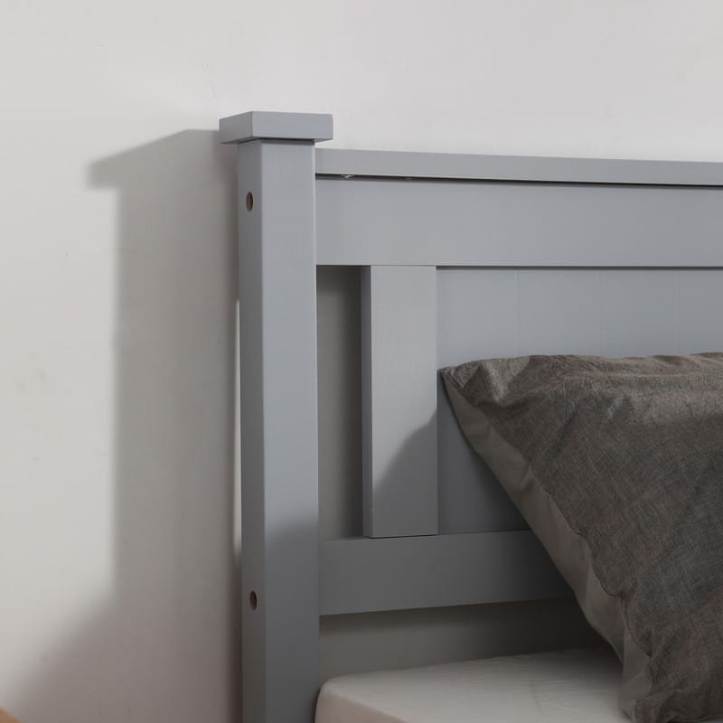 Vertical Decorative Core Bed Frame Grey Full/Twin