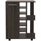preview thumbnail 10 of 45, Bar Cart with 2 Open Shelves, 4 Casters, 6 Wine Cubbies, 2 Inner Shelves, and Cabinet - 23" W x14"D x 32"H