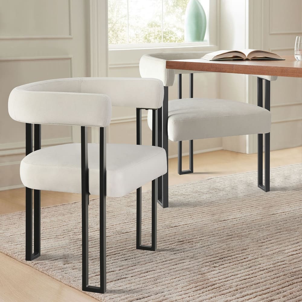 Upholstered Velvet Armchair (Set of 2)