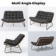 preview thumbnail 32 of 32, All-Weather PE Rattan Double Papasan Chair Loveseat with Soft Cushion for Indoor Outdoor