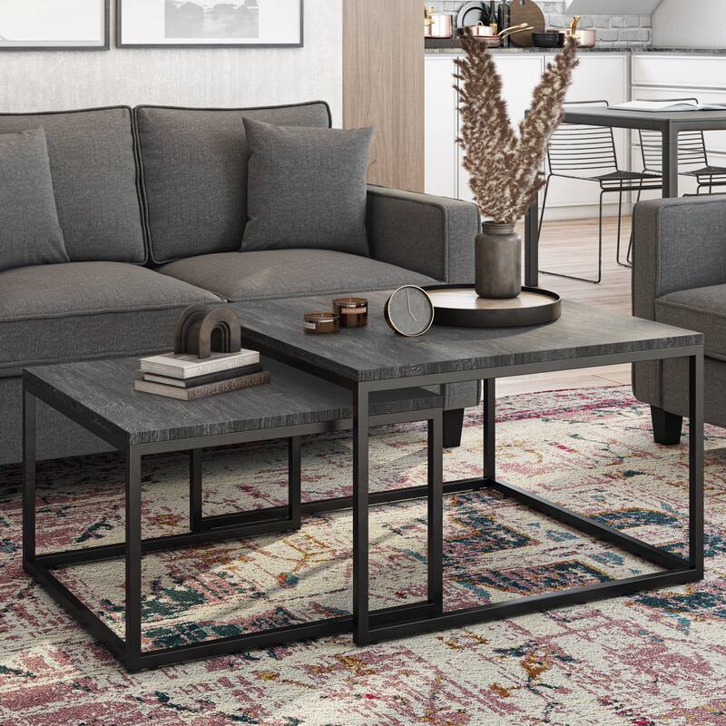 Set of 2 Square Nesting Coffee Table