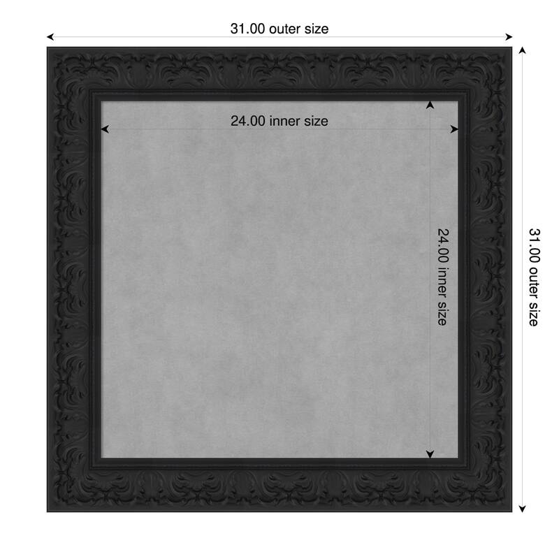 Amanti Art Luxe Black Framed - 31 x 31 in - Luxe Black