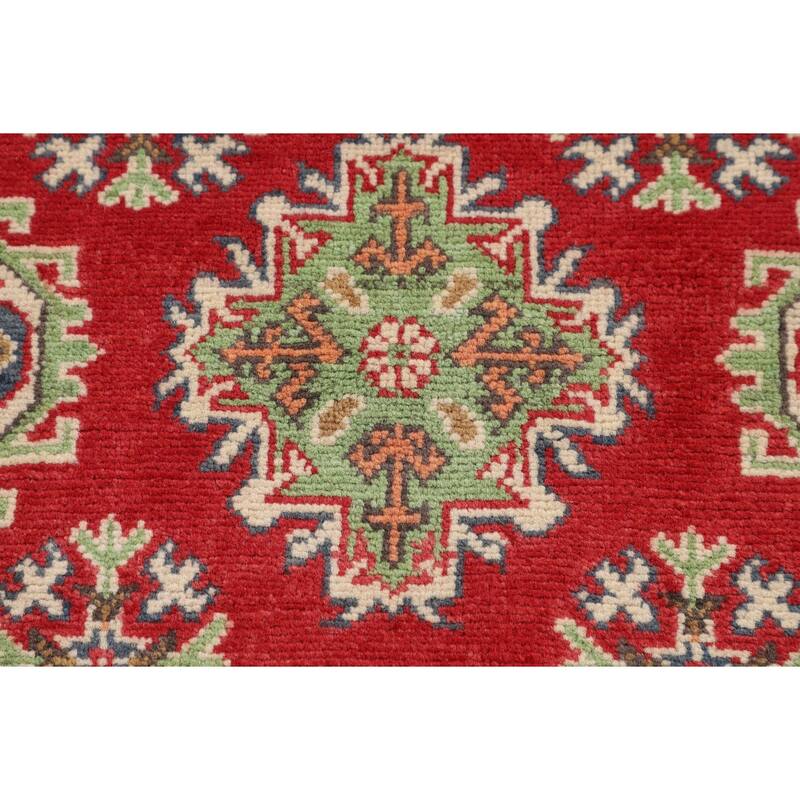 Oriental Kazak Foyer Rug Hand-Knotted Traditional Wool Carpet - 3'2" x 5'1"
