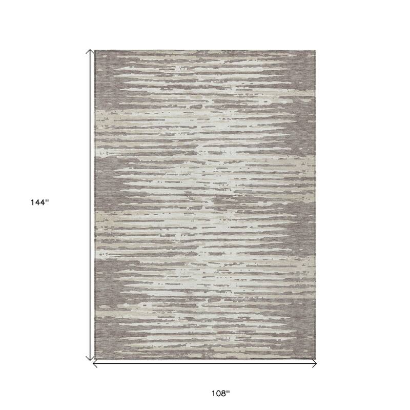 HomeRoots Striped Transitional Rectangle Outdoor Rug