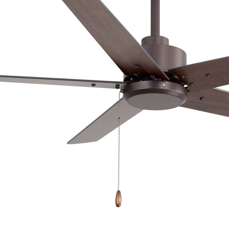 52" Indoor Traditional 5-Blade Ceiling Fan No Light with Pull Chain