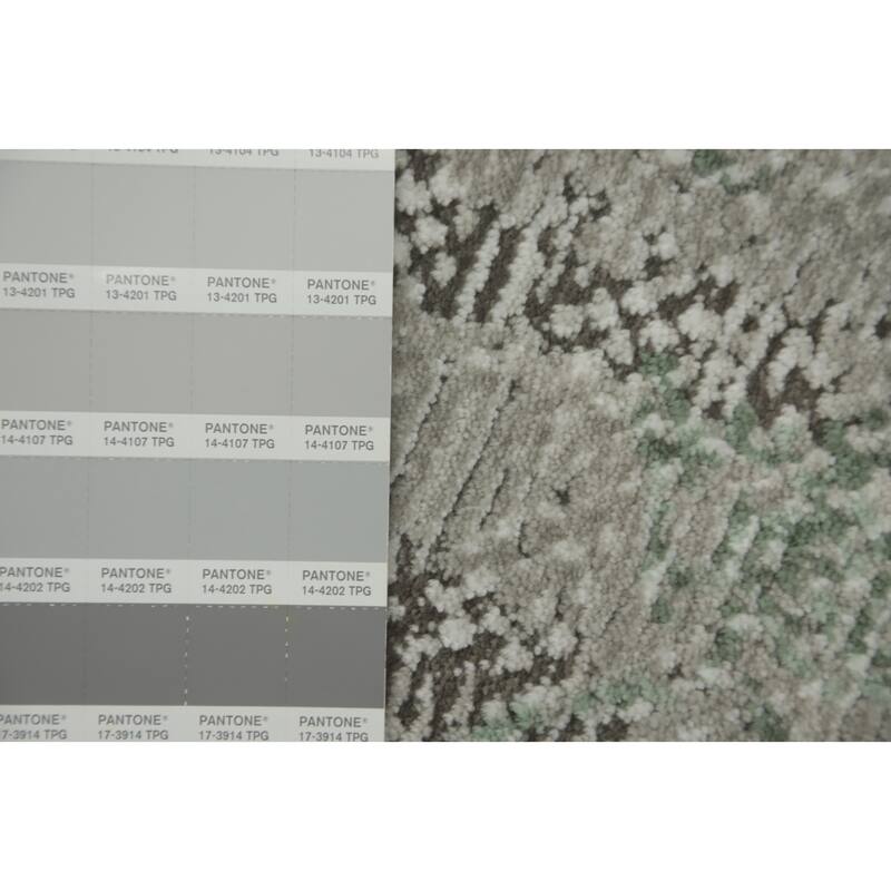 Machine Made Oriental Polyester Carpet Modern Abstract Greys & Charcoal Abstract Area Rug - 7' 5'' X 5' 2''