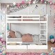 preview thumbnail 37 of 68, American Classic Traditional Style Twin-Over-Twin Bunk Bed with Ladders and Two Storage Drawers White
