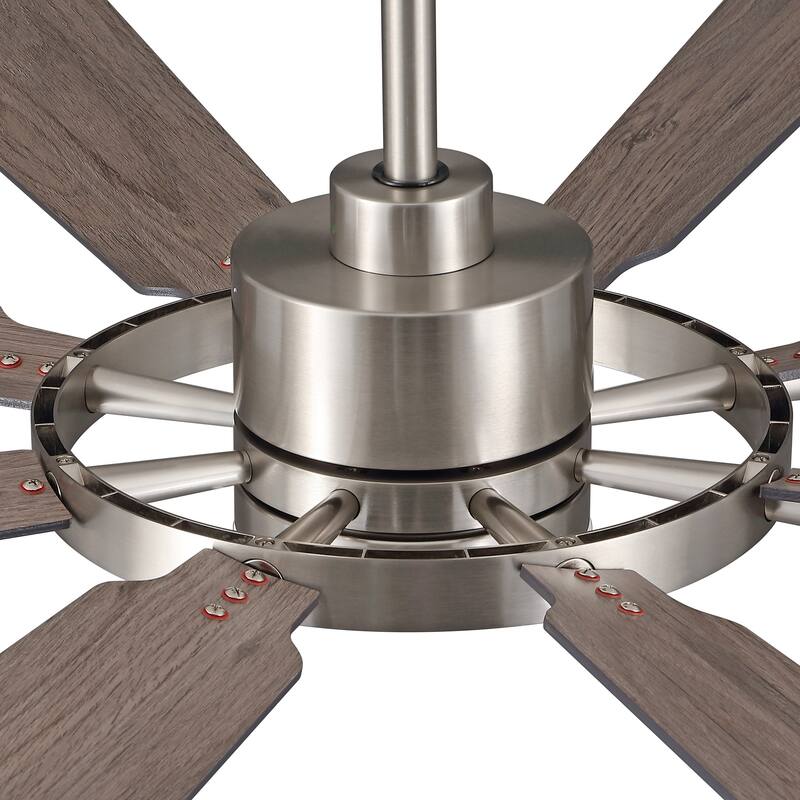 WINGBO 60-inch/72-inch 8-Blades Indoor DC Motor Ceiling Fan With LED Light and Remote Control