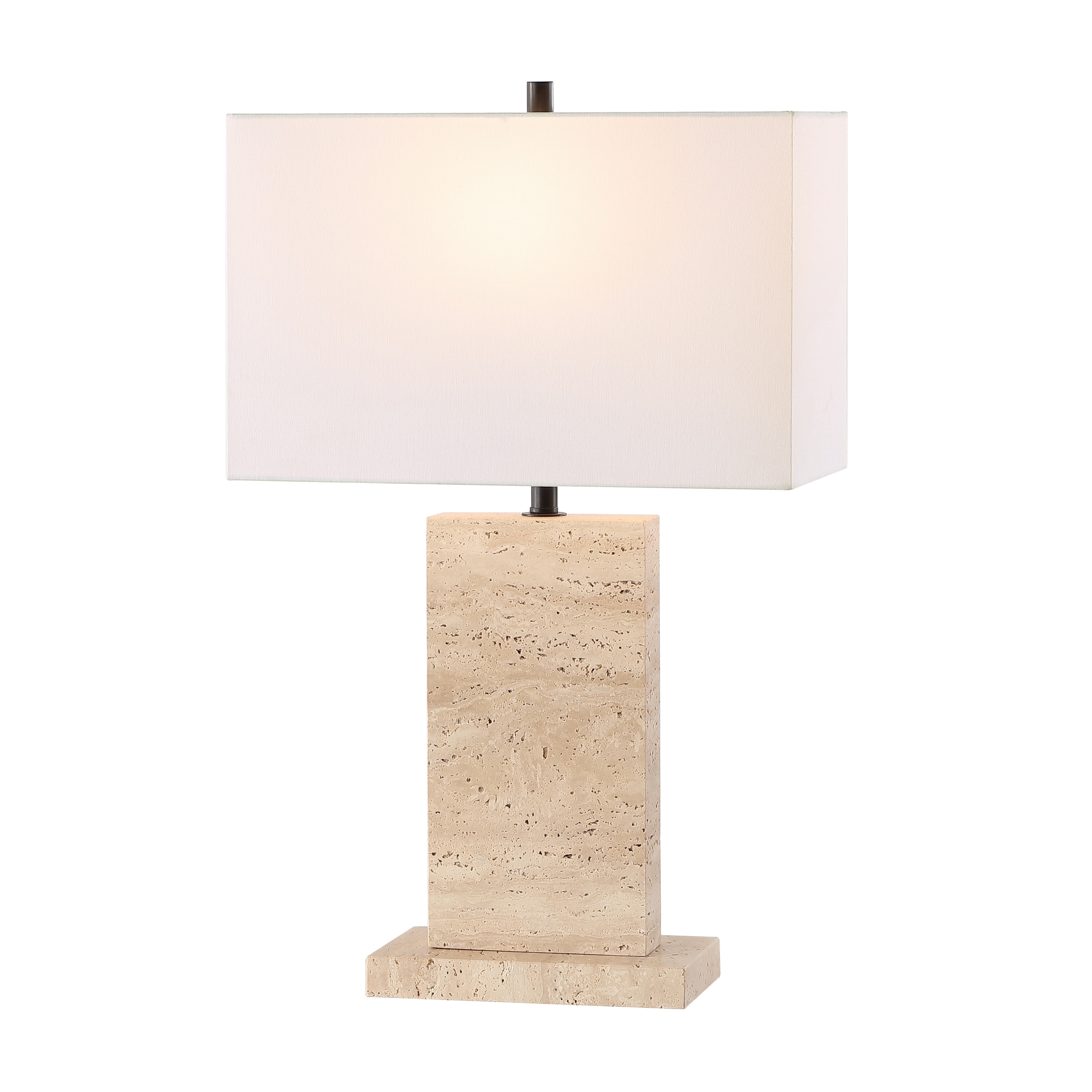 世界的に Couture SAFAVIEH Jennabriana Dimmable Travertine 26-inch フロアスタンド