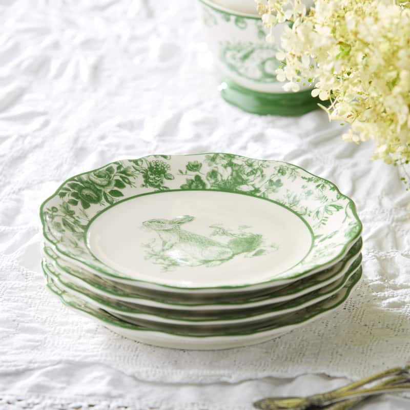 Certified International Le Jardin Set of 4 Salad Plate 8.5" 4 asst - 8.5"W x 8.5"D x 1"H