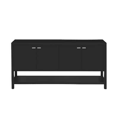 Living Room Storage Entryway Console Table with 4 Door and Open Shelf