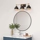 preview thumbnail 25 of 29, Modern Farmhouse Black Gold 3-Light Bathroom Vanity Lights Dimmable Wall Sconces