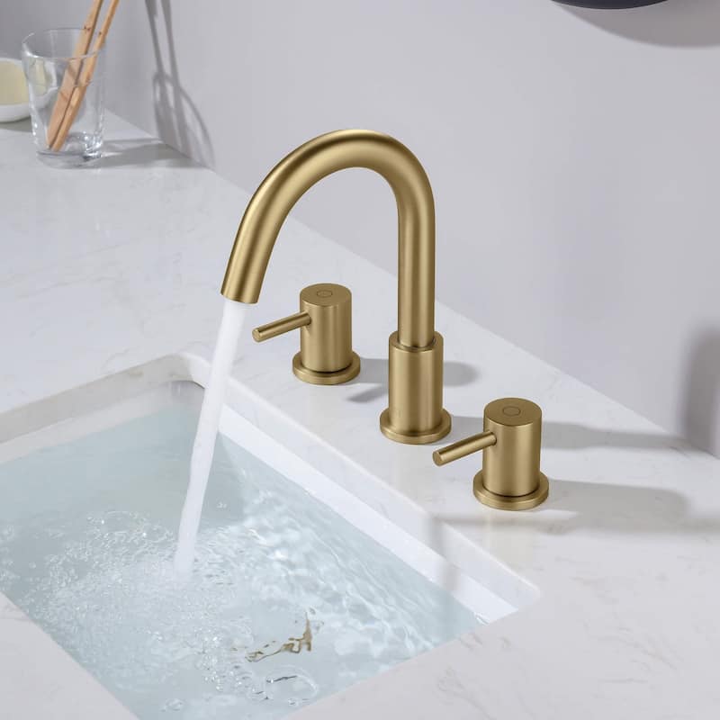 Circular 8-inch Widespread Basin Faucet