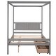 preview thumbnail 17 of 16, Full Size Canopy Platform Bed with Two Drawers - Modern Design, Storage Drawers, Suitable for Curtains