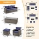 preview thumbnail 42 of 66, EROMMY 6/7 Piece Modular Outdoor Rattan Sofa Set, All-Weather Wicker Patio Furniture with Storage Table, Cushions & Pillows