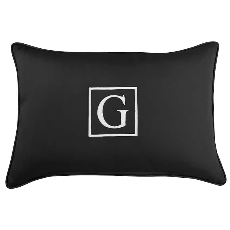 Sunbrella Canvas Monogram Indoor/Outdoor 13x20 Corded Pillow (Single)