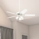 preview thumbnail 1 of 11, Hunter 52" Builder Plus Ceiling Fan with 3-Light LED Light Kit and Pull Chain - Traditional - Casual - Farmhouse - Top Rated! Snow White
