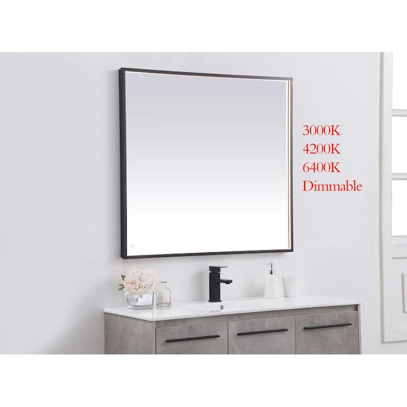 Indigo Home 36x40 inch LED mirror with adjustable color temperature