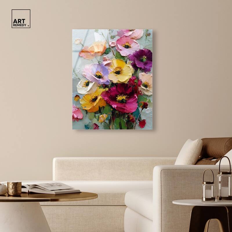 Floral Texture I Acrylic by Art Remedy, Ready to Hang