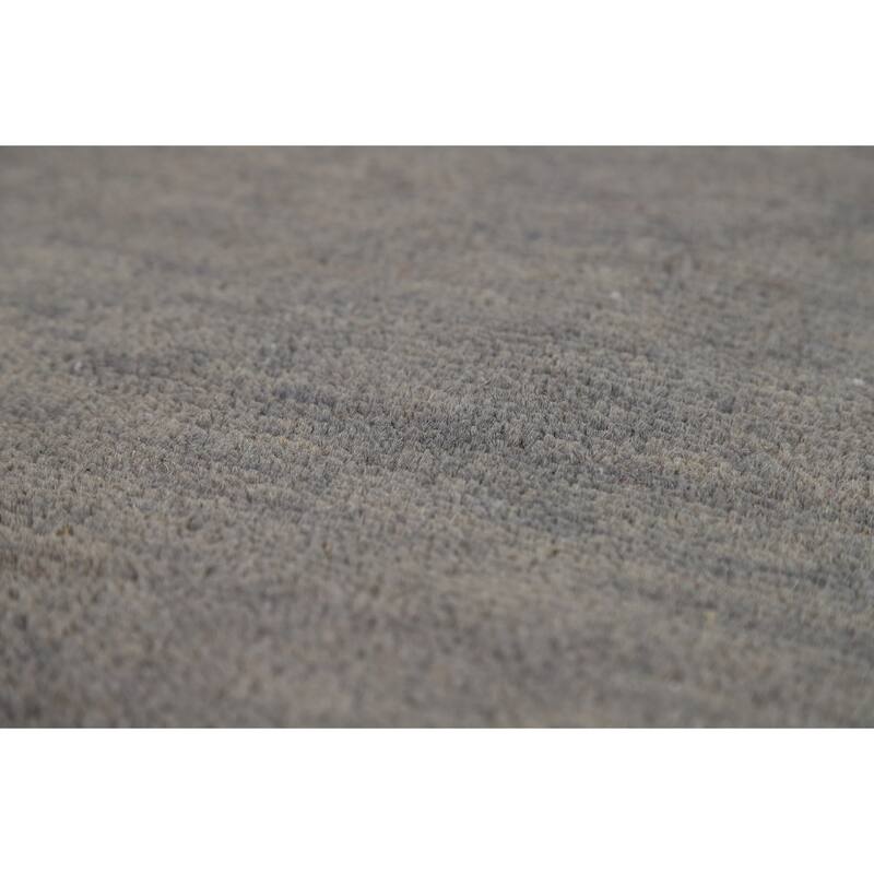 Gray Modern Gabbeh Oriental Runner Rug Handmade Wool Carpet - 3'4"x 6'6"