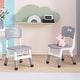 preview thumbnail 13 of 14, 2pcs Height Adjustable Kids Chair for Children Age 2-8 Dark Grey