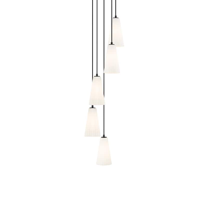 Z-Lite 3043P6-5R Farrell 5 Light 12" Wide Chandelier - Matte Black