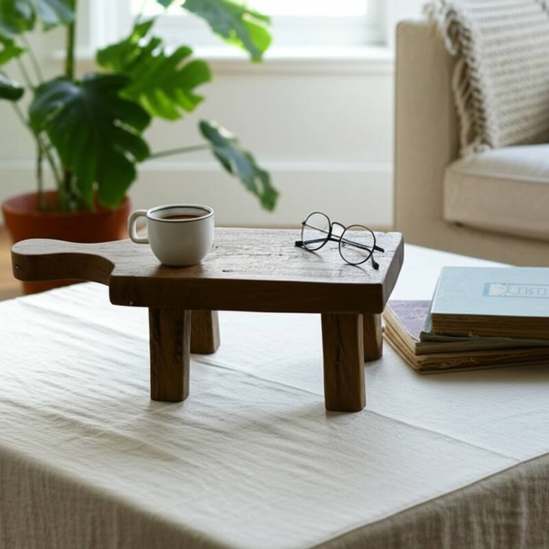 Reclaim Wood Riser Tray With Handle - Brown, 16" - 16.0"