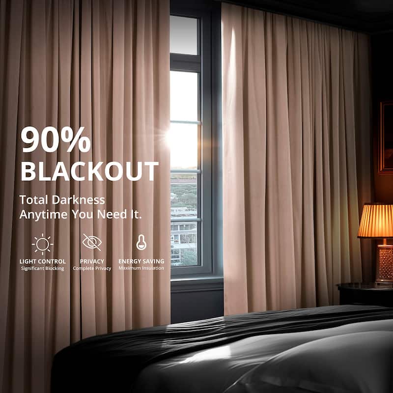 Exclusive Fabrics Signature Blackout Velvet Curtain (1 Panel)