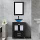 Option B-Glass ocean blue square sink