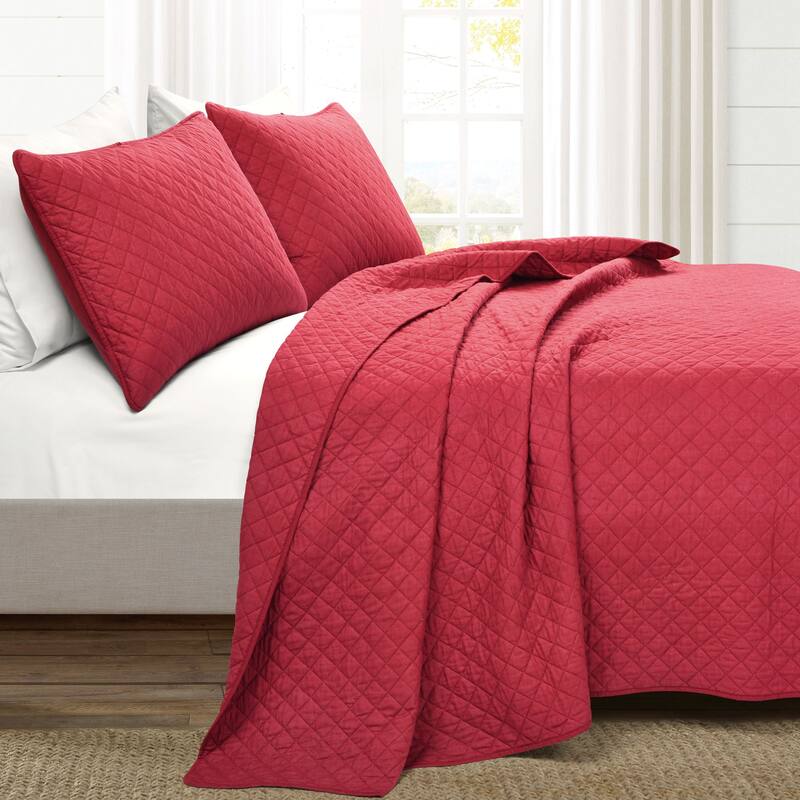 Copper Grove Balm Diamond Oversized Cotton 3-piece Quilt Set