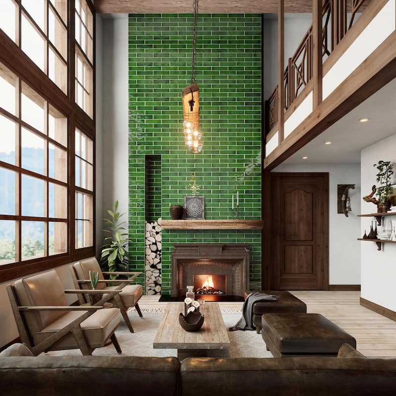 Merola Tile Viva Antic Verde 3" x 12" Ceramic Wall Tile